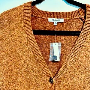 Madewell Brown marled cardigan NWT XS